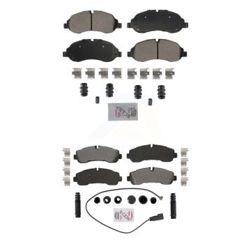 Front Rear Semi-Metallic Disc Brake Pads Kit For 2020 Ford Transit-350 AWD KNF-101881