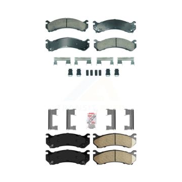 Front Rear Ceramic Disc Brake Pads Kit For Chevrolet GMC Sierra 2500 HD Silverado 3500 H2 KNF-101888