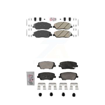 Front Rear Ceramic Disc Brake Pads Kit For 2013-2016 Hyundai Santa Fe XL 3.3L KNF-101903
