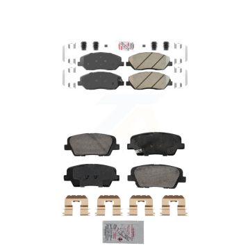 Front Rear Ceramic Disc Brake Pads Kit For 2013-2016 Hyundai Santa Fe XL 3.3L KNF-101904