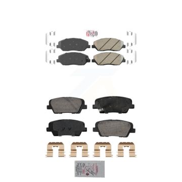 Front Rear Ceramic Disc Brake Pads Kit For 2013-2016 Hyundai Santa Fe XL 3.3L KNF-101906