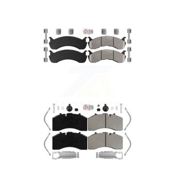 Front Rear Semi-Metallic Disc Brake Pads Kit For Kenworth T370 Freightliner M2 106 KNF-101928