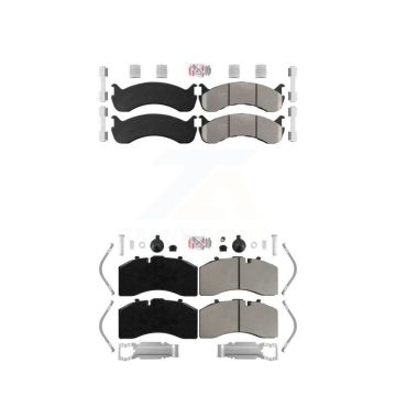 Front Rear Semi-Metallic Disc Brake Pads Kit For Freightliner M2 106 Kenworth T370 112 KNF-101929