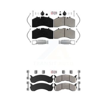Front Rear Semi-Metallic Disc Brake Pads Kit For Kenworth T370 Freightliner M2 106 KNF-101931