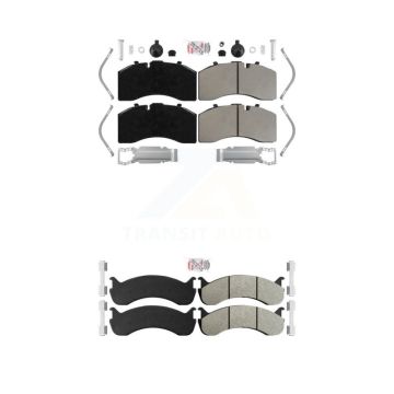 Front Rear Semi-Metallic Disc Brake Pads Kit For Kenworth T370 Freightliner M2 106 KNF-101934