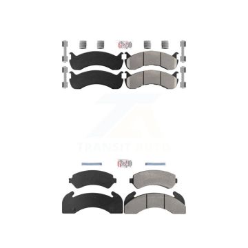 Front Rear Semi-Metallic Disc Brake Pads Kit For Blue Bird TC2000 Hydraulic hand brakes KNF-101936