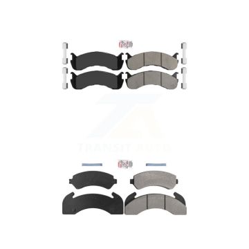 Front Rear Semi-Metallic Disc Brake Pads Kit For Blue Bird TC2000 Hydraulic hand brakes KNF-101938