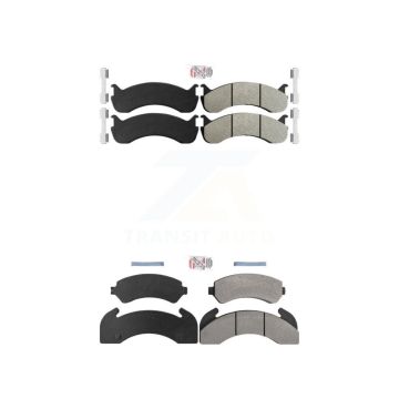 Front Rear Semi-Metallic Disc Brake Pads Kit For Blue Bird TC2000 Hydraulic hand brakes KNF-101939