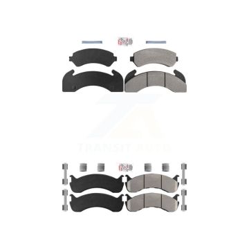 Front Rear Semi-Metallic Disc Brake Pads Kit For Blue Bird TC2000 Hydraulic hand brakes KNF-101940