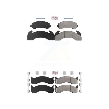 Front Rear Semi-Metallic Disc Brake Pads Kit For Blue Bird TC2000 Hydraulic hand brakes KNF-101941