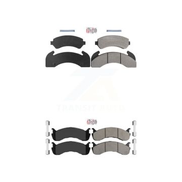Front Rear Semi-Metallic Disc Brake Pads Kit For Blue Bird TC2000 Hydraulic hand brakes KNF-101942