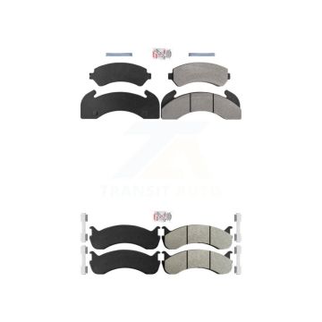 Front Rear Semi-Metallic Disc Brake Pads Kit For Blue Bird TC2000 Hydraulic hand brakes KNF-101943