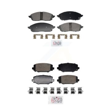 Front Rear Ceramic Disc Brake Pads Kit For 2021-2023 Jeep Grand Cherokee L KNF-101961