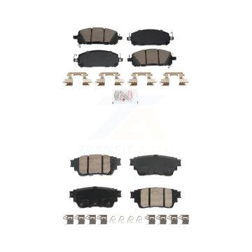 Front Rear Ceramic Disc Brake Pads Kit For Mitsubishi Outlander Nissan Pathfinder QX60 KNF-101963