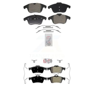 Front Rear Semi-Metallic Disc Brake Pads Kit For 2012 Volvo S40 KNF-101984