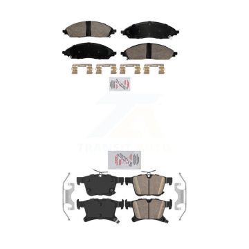 Front Rear Ceramic Disc Brake Pads Kit For 2020-2023 Chrysler Pacifica AWD KNF-101999