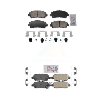 Front Rear Ceramic Disc Brake Pads Kit For Nissan Rogue Sentra Maxima Juke Select KNF-102005