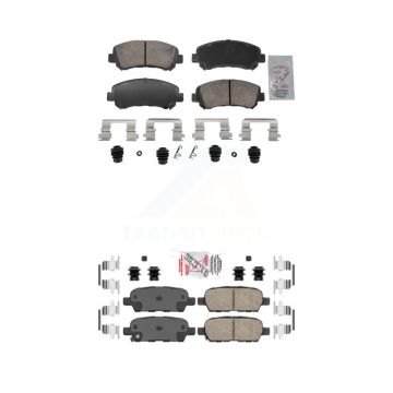 Front Rear Ceramic Disc Brake Pads Kit For 2007-2012 Nissan Sentra SE-R Spec V KNF-102009
