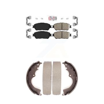 Front Rear Ceramic Disc Brake Pads Kit For 2005-2015 Toyota Tacoma With 5 Lug Wheels KNN-100050