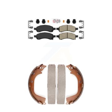 Front Rear Ceramic Disc Brake Pads Kit For Chevrolet Colorado GMC Canyon KNN-100056