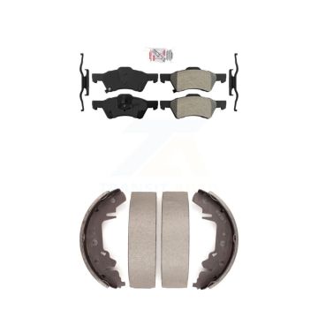 Front Rear Semi-Metallic Disc Brake Pads Kit For Dodge Caravan Grand Chrysler Town & KNN-100058