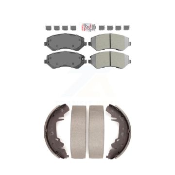 Front Rear Semi-Metallic Disc Brake Pads Kit For Dodge Caravan Grand Chrysler Town & KNN-100059