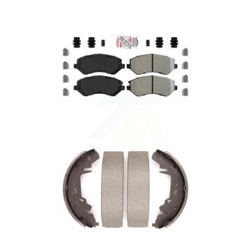 Front Rear Semi-Metallic Disc Brake Pads Kit For Dodge Caravan Grand Chrysler Town & KNN-100060