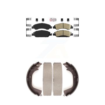 Front Rear Ceramic Disc Brake Pads Kit For GMC Sierra 1500 Chevrolet Silverado KNN-100078