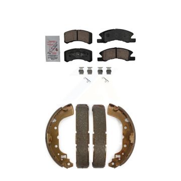 Front Rear Ceramic Disc Brake Pads Kit For 2014-2015 Mitsubishi Mirage KNN-100112