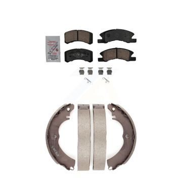 Front Rear Ceramic Disc Brake Pads Kit For Mitsubishi Mirage G4 With 1 Mounting Hole KNN-100113