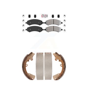 Front Rear Semi-Metallic Disc Brake Pads Kit For Dakota Dodge Ram Mitsubishi Raider KNN-100124