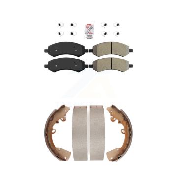 Front Rear Semi-Metallic Disc Brake Pads Kit For Dakota Dodge Ram Mitsubishi Raider KNN-100125