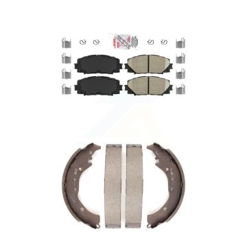 Front Rear Ceramic Disc Brake Pads Kit For Toyota Prius C Scion iQ KNN-100141