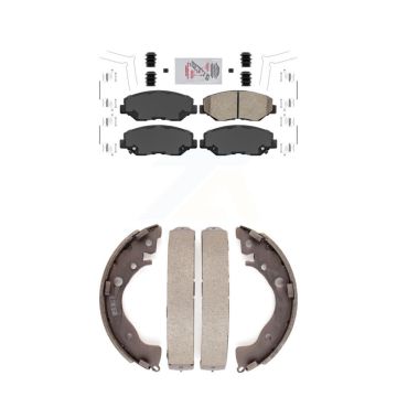Front Rear Ceramic Disc Brake Pads Kit For Honda Civic KNN-100160