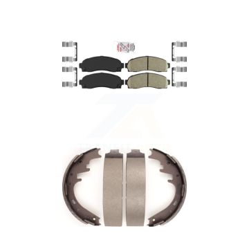 Front Rear Ceramic Disc Brake Pads Kit For 2001-2002 Ford Explorer Sport Trac KNN-100174