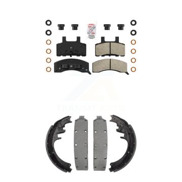 Front Rear Semi-Metallic Disc Brake Pads Kit For Dodge Ram 2500 Chevrolet K2500 C2500 GMC KNN-100187
