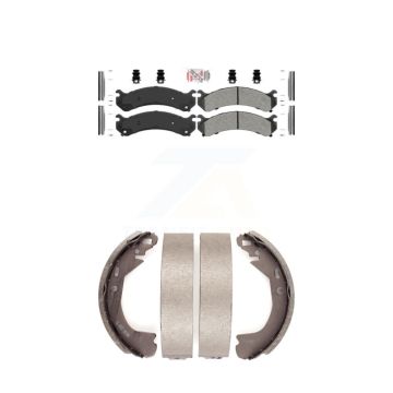 Front Rear Semi-Metallic Disc Brake Pads Kit For 2002 Cadillac DeVille With 8 Lug Wheels KNN-100195