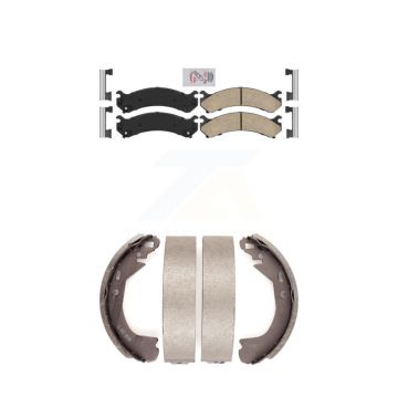 Front Rear Ceramic Disc Brake Pads Kit For 2002 Cadillac DeVille With 8 Lug Wheels KNN-100196