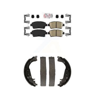 Front Rear Ceramic Disc Brake Pads Kit For 2009 Toyota Prius KNN-100199