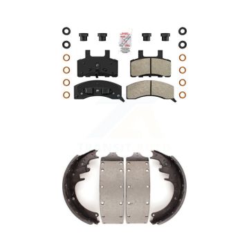 Front Rear Semi-Metallic Disc Brake Pads Kit For Chevrolet GMC K3500 Dodge Ram 3500 C3500 KNN-100203