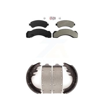 Front Rear Semi-Metallic Disc Brake Pads Kit For 1994 GMC C3500 DRW; From VIN# RJ107933 KNN-100205