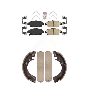 Front Rear Ceramic Disc Brake Pads Kit For Honda Civic Fit KNN-100223