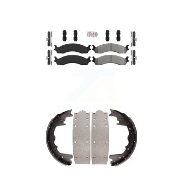 Front Rear Semi-Metallic Disc Brake Pads Kit For Ford F-350 F-250 E-350 Econoline E-250 KNN-100232