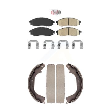 Front Rear Ceramic Disc Brake Pads Kit For Nissan Xterra Frontier KNN-100238