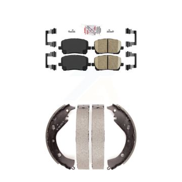 Front Rear Ceramic Disc Brake Pads Kit For 2003-2006 Toyota Matrix Pontiac Vibe AWD KNN-100249