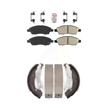 Front Rear Ceramic Disc Brake Pads Kit For Nissan Micra Versa Note KNN-100260
