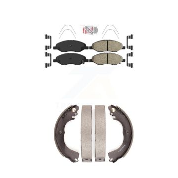 Front Rear Ceramic Disc Brake Pads Kit For 2009-2011 Nissan Versa 1.6L KNN-100264
