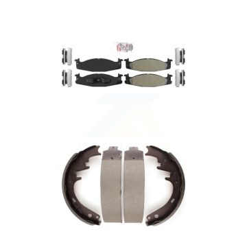 Front Rear Semi-Metallic Disc Brake Pads Kit For Ford F-150 Bronco E-150 Econoline Club KNN-100267