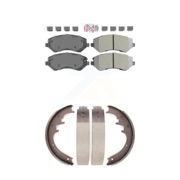 Front Rear Semi-Metallic Disc Brake Pads Kit For 2002 Jeep Liberty KNN-100277