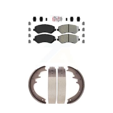 Front Rear Semi-Metallic Disc Brake Pads Kit For 2002 Jeep Liberty KNN-100278